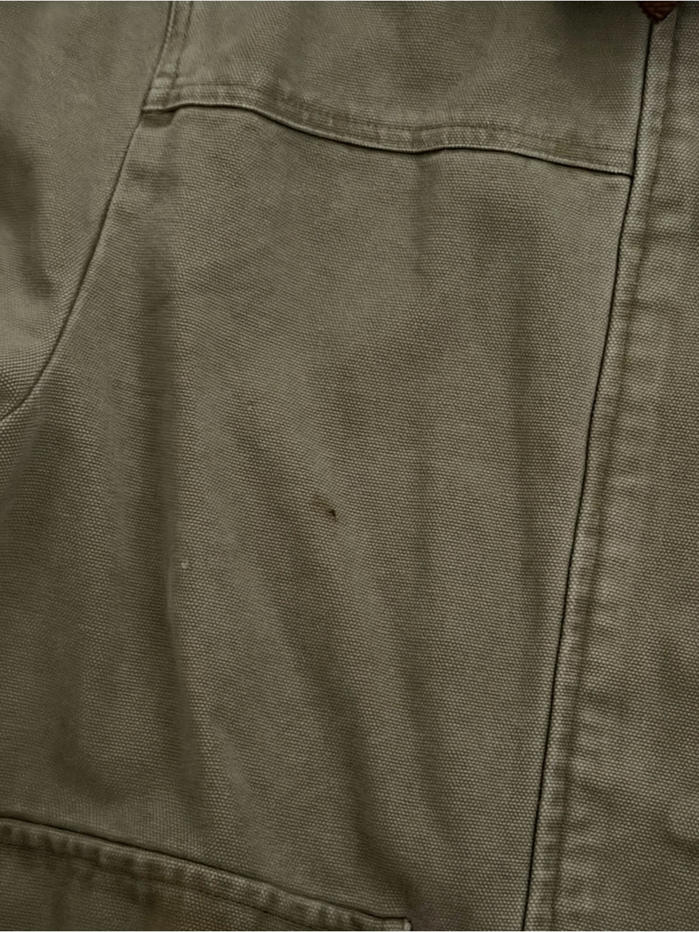 Women's Olive Utility Jacket with Brown Corduroy Collar - Picture 2 of 5